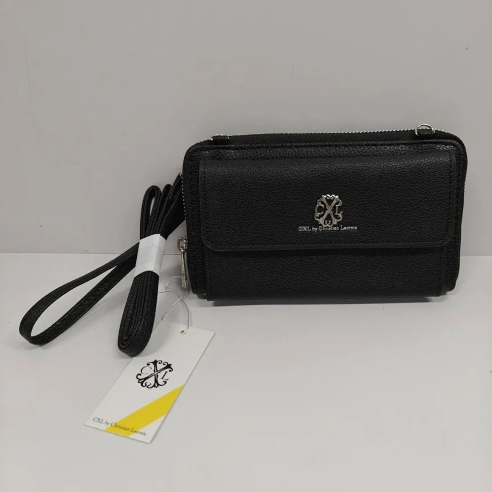 Christian Lacroix Blake Black Crossbody/Wristlet/Wallet Bag